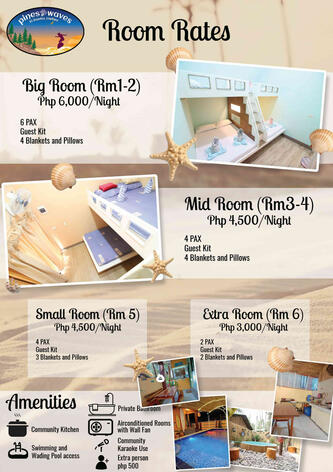 Pines and waves rates brochure